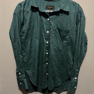Banana Republic Teal Casual Button-Down Shirt